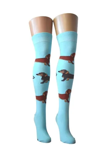 Șosete Dama Peste Genunchi Vesele Câine