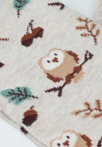 Șosete Dama din Bumbac Organic cu Bufniță hover