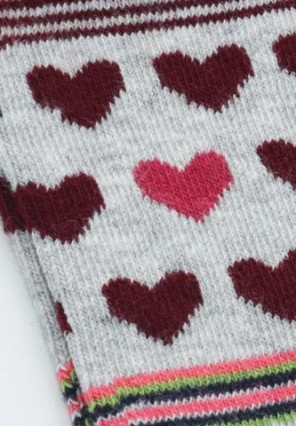 Șosete Dama din Bumbac Organic, Model Inimioare cu Buline hover