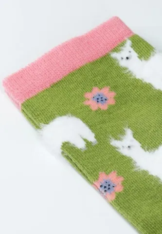 Șosete Dama din Bumbac Organic, Model Lama hover