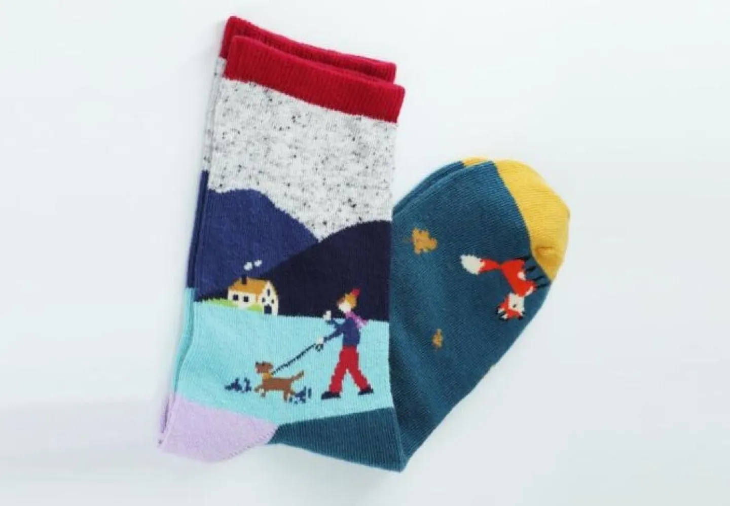 Șosete Dama din Bumbac Organic, Model Muntea - 1