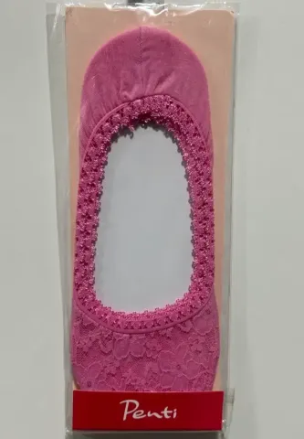 Tălpici Penti cu Dantelă Înflorată – Fuchsia