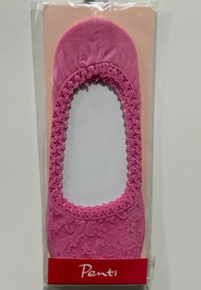 Tălpici Penti cu Dantelă Înflorată – Fuchsia