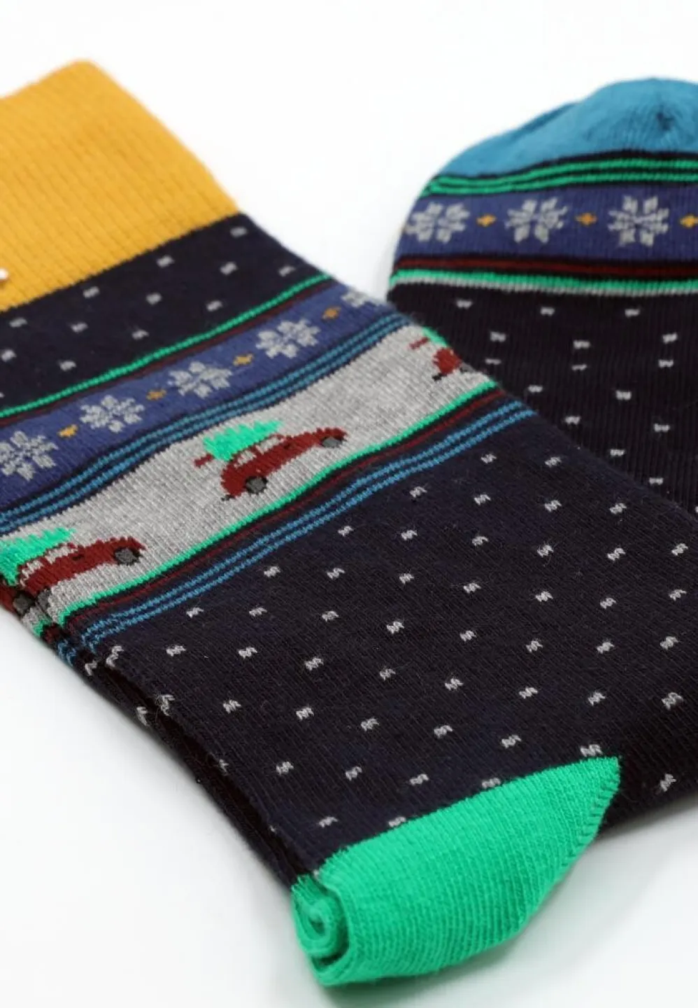 Șosete Bărbați Bumbac Organic – Model cu Mașina, Fără Cusătură - 2