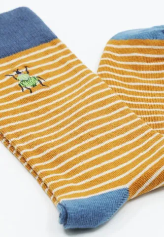 Șosete Bărbați Bumbac Organic – Model cu Dungi, Fără Cusătură hover