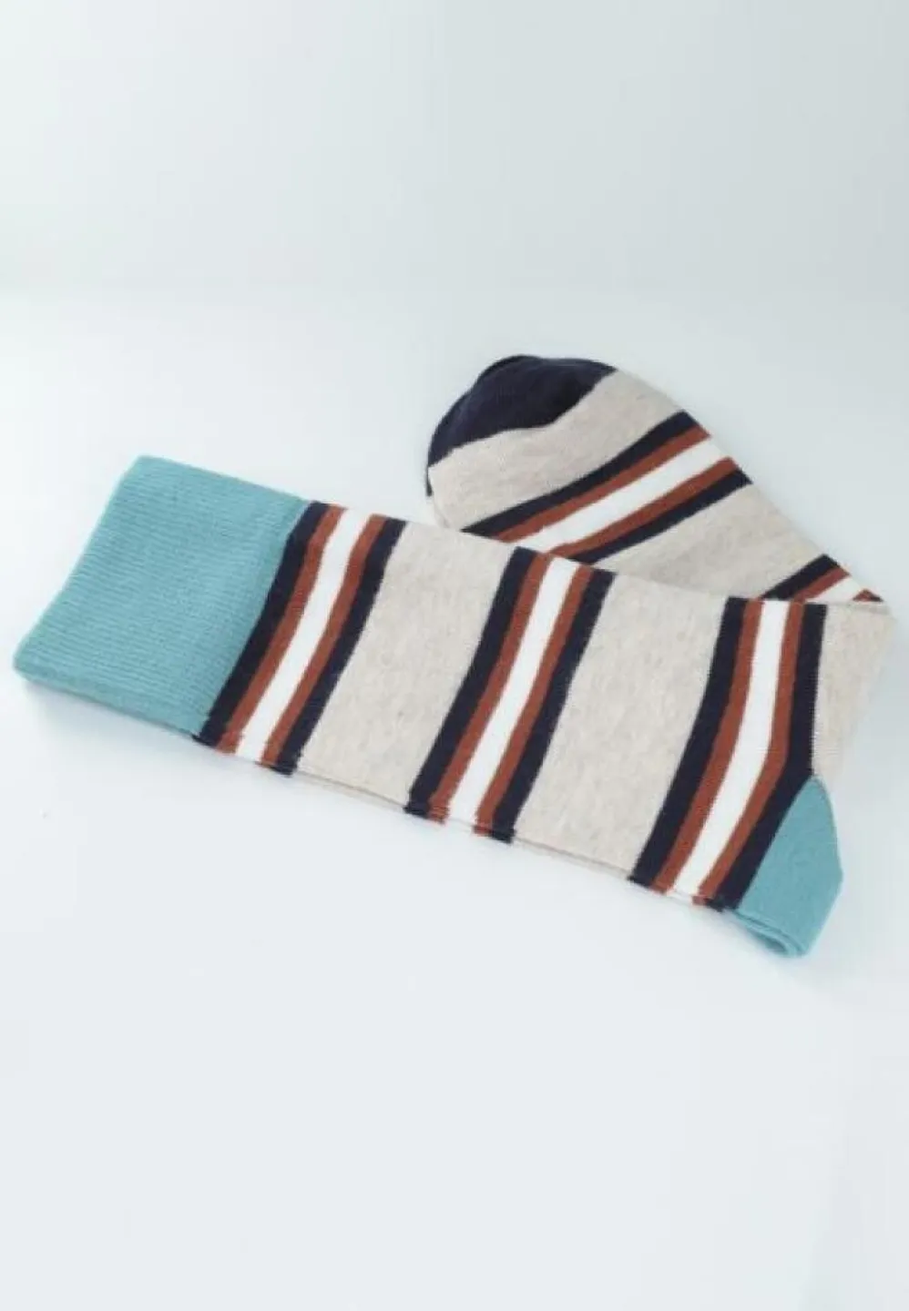 Șosete Bărbați din Bumbac Organic Fără Cusătura cu Dungi - 1