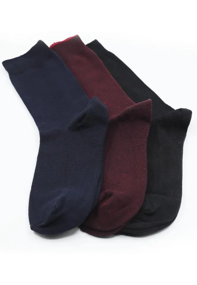 Șosete Bărbați 3xset Negru, Bleumarin, Bordo