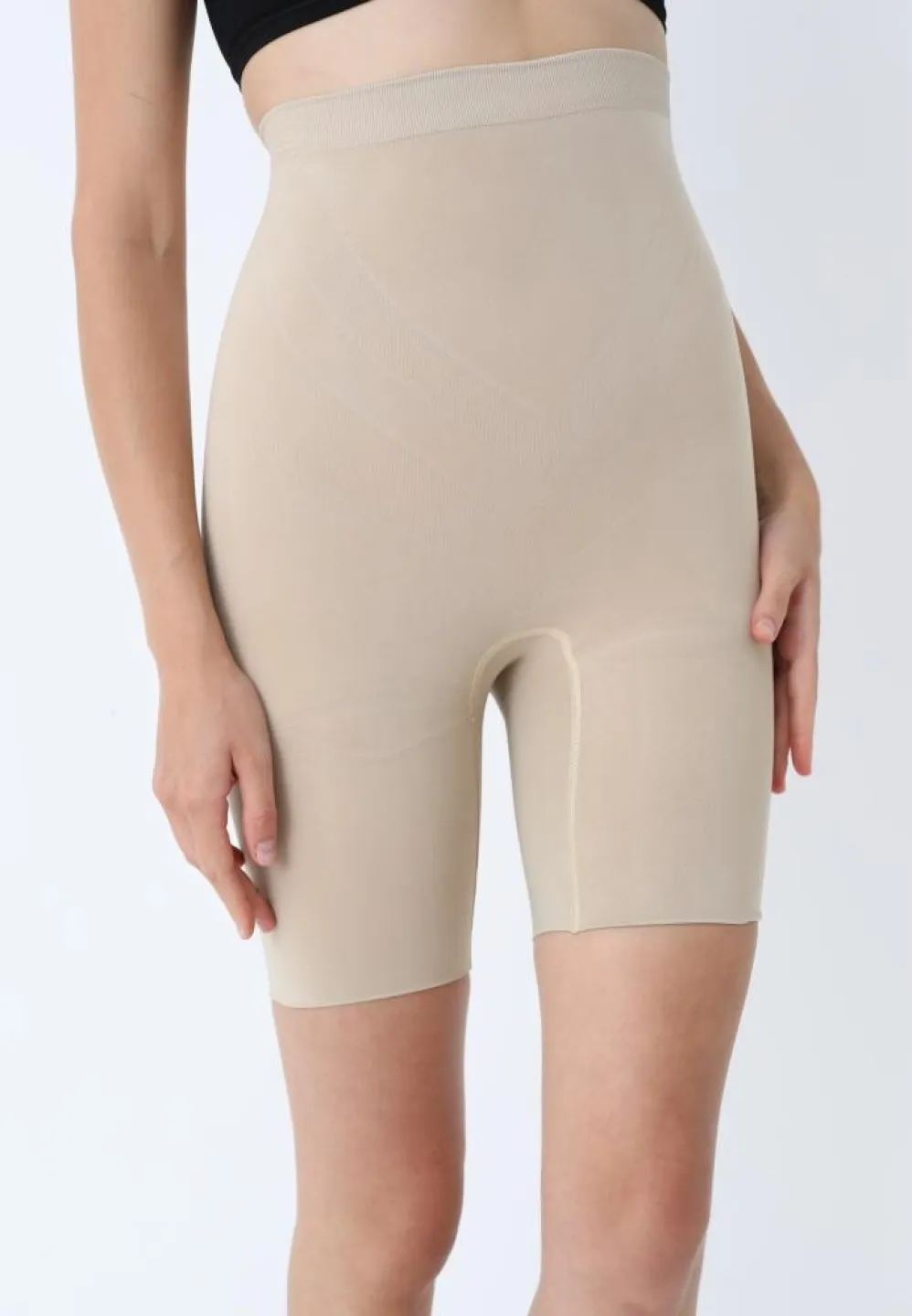 Burtieră Modelatori Scurți cu Talie Înaltă, bej - 1