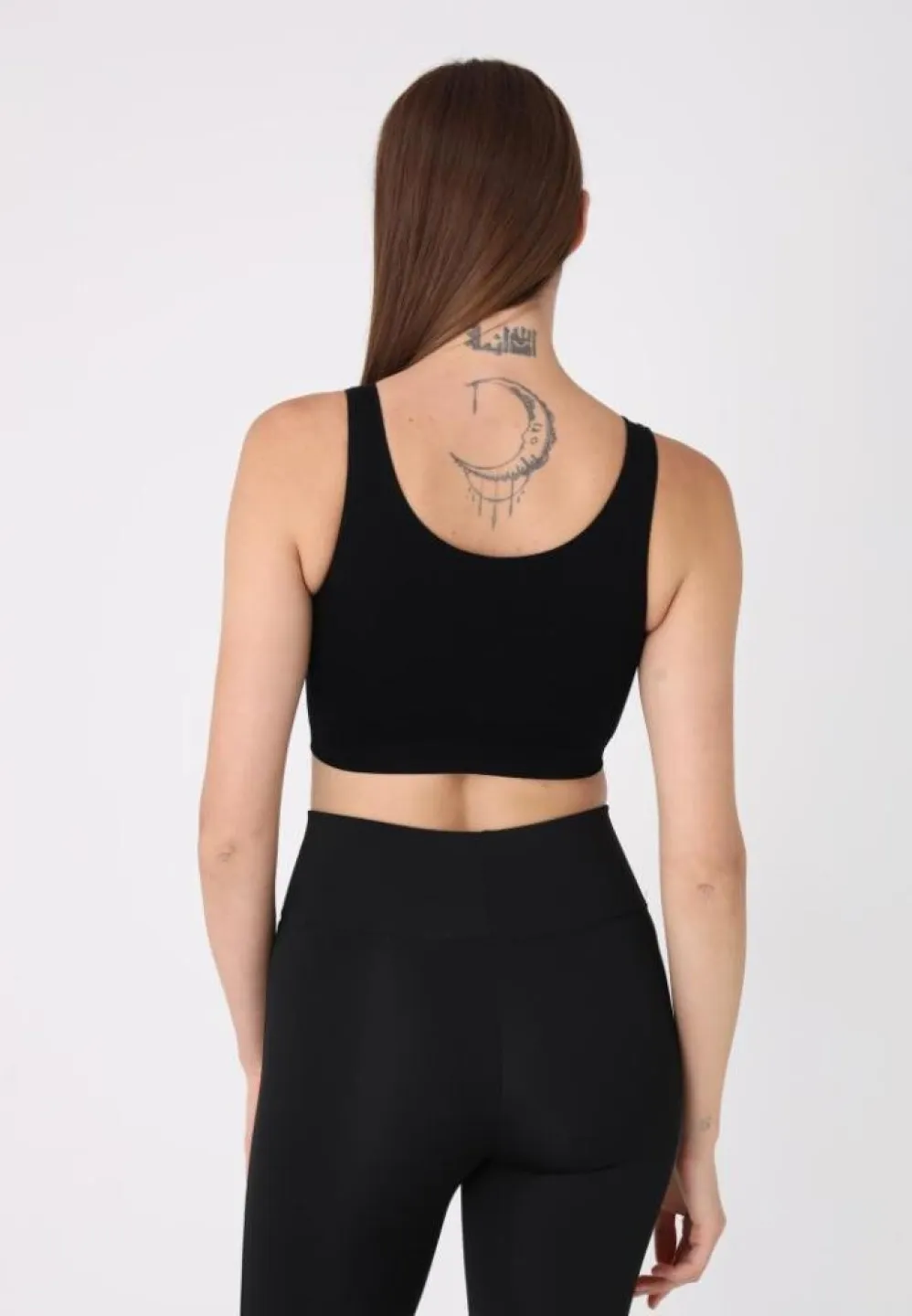 Bustieră damă cu bretele late, fără push-up, negru - 2