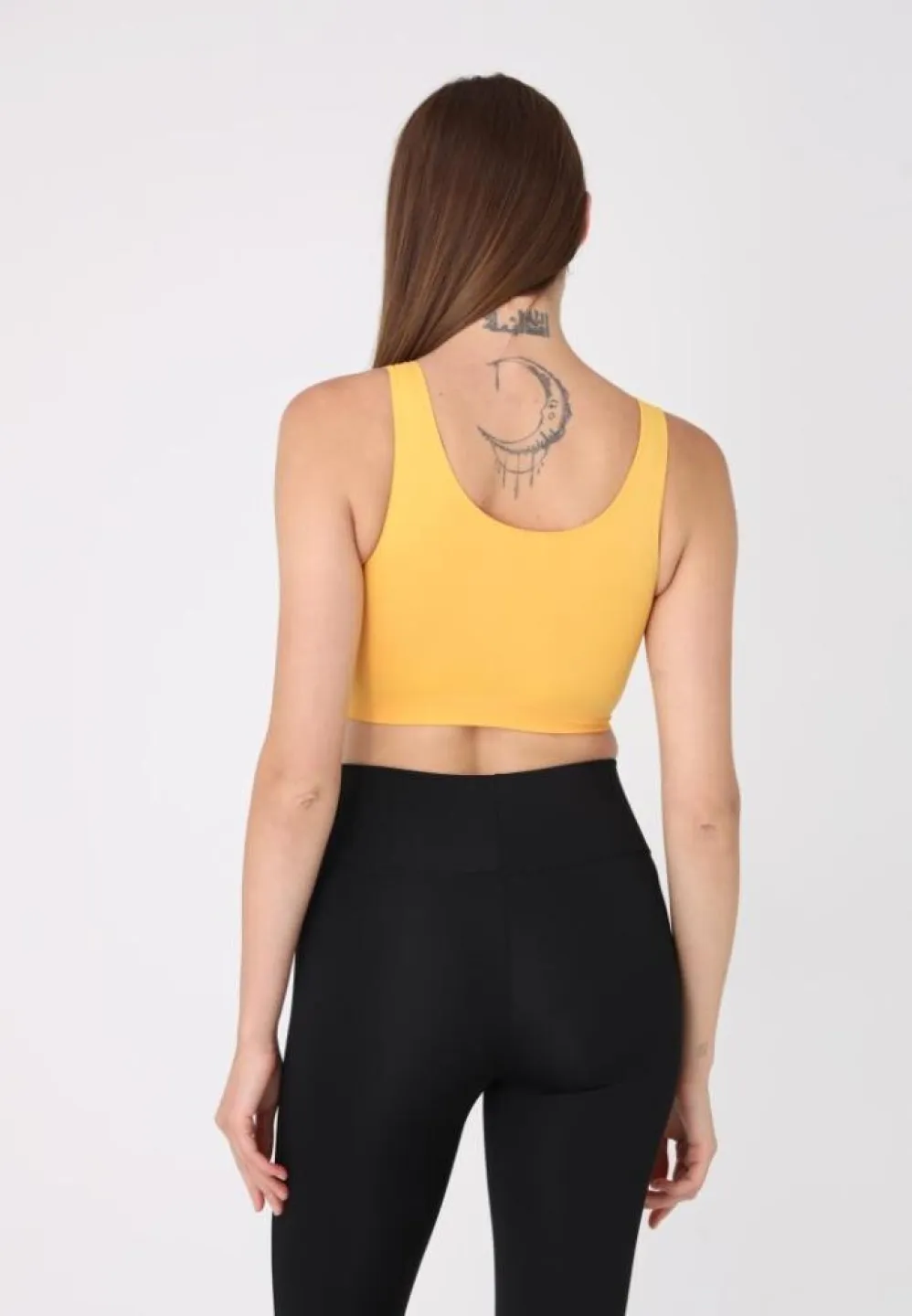 Bustieră damă cu bretele late, fără push-up, galben - 2