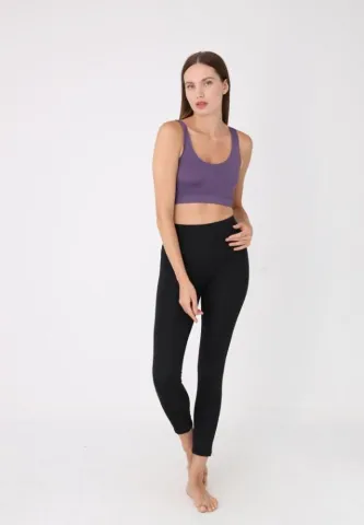 Bustieră damă cu bretele late, fără push-up, mov hover