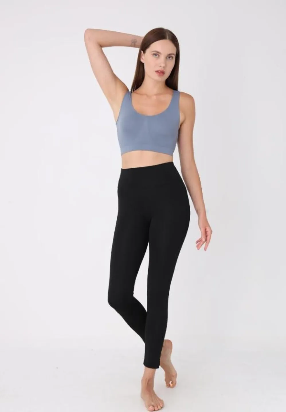 Bustieră damă cu bretele late, fără push-up, gri - 3