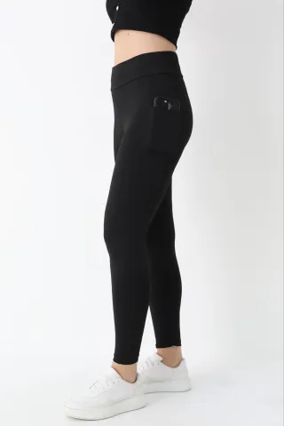 Colanți damă negri cu buzunare – confort și stil zilnic