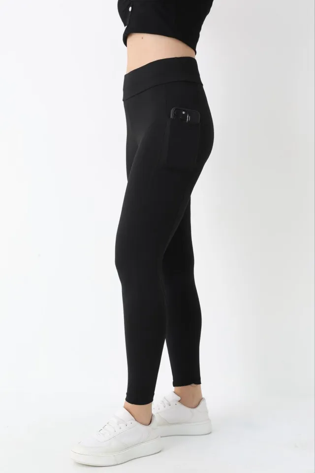 Colanți damă negri cu buzunare – confort și stil zilnic