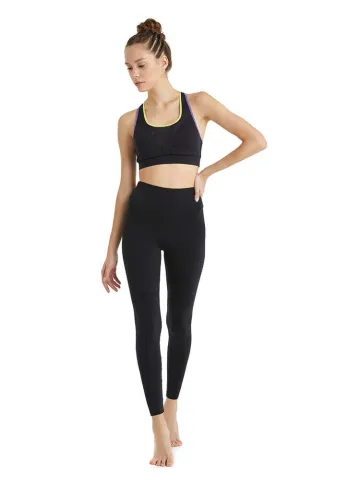 Colanți damă negri din bumbac, comozi și practici. hover