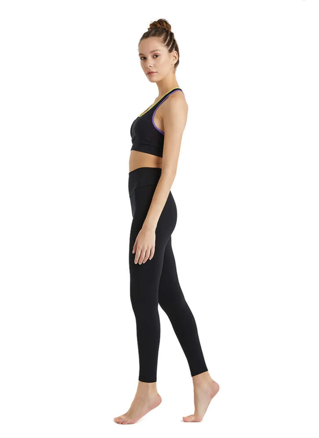 Colanți damă negri din bumbac, comozi și practici. - 3