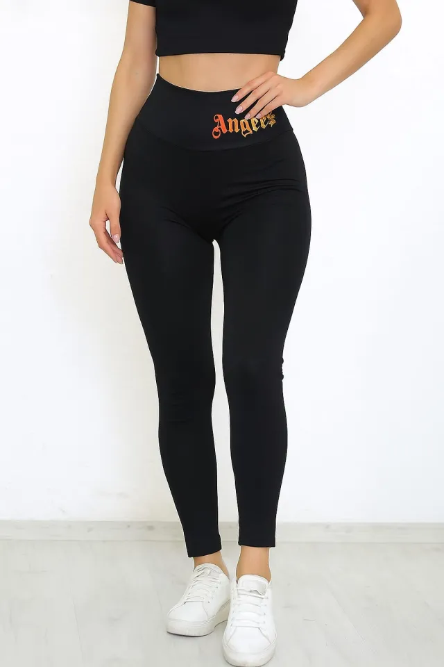 Colanți damă negru Angels pentru stil casual
