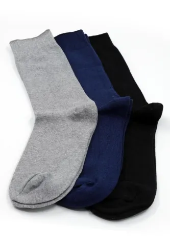 Sosete barbat 3xSet negru, gri, bleumarin