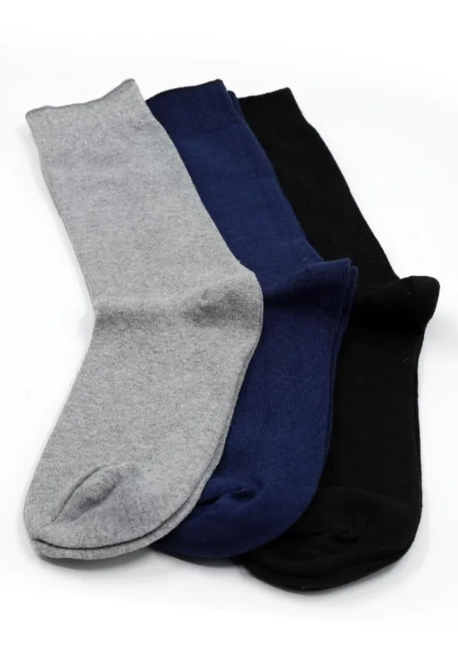 Sosete barbat 3xSet negru, gri, bleumarin