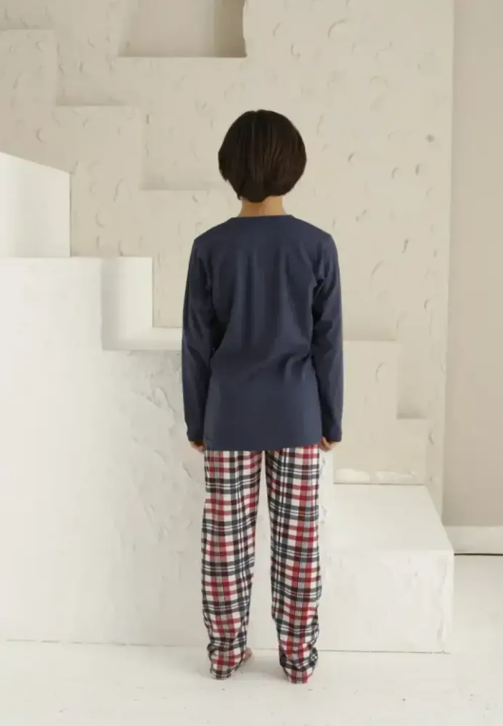 Pijama băieți, bleumarin, mânecă lungă și pantaloni lungi, Prince - 2