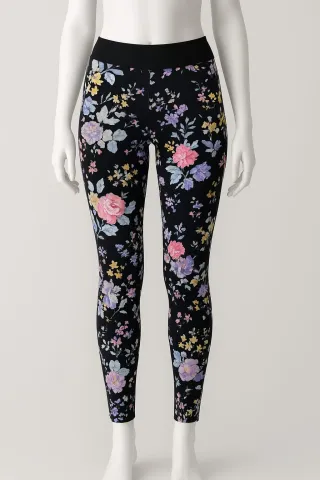 Colanți damă Penti Flower, negru