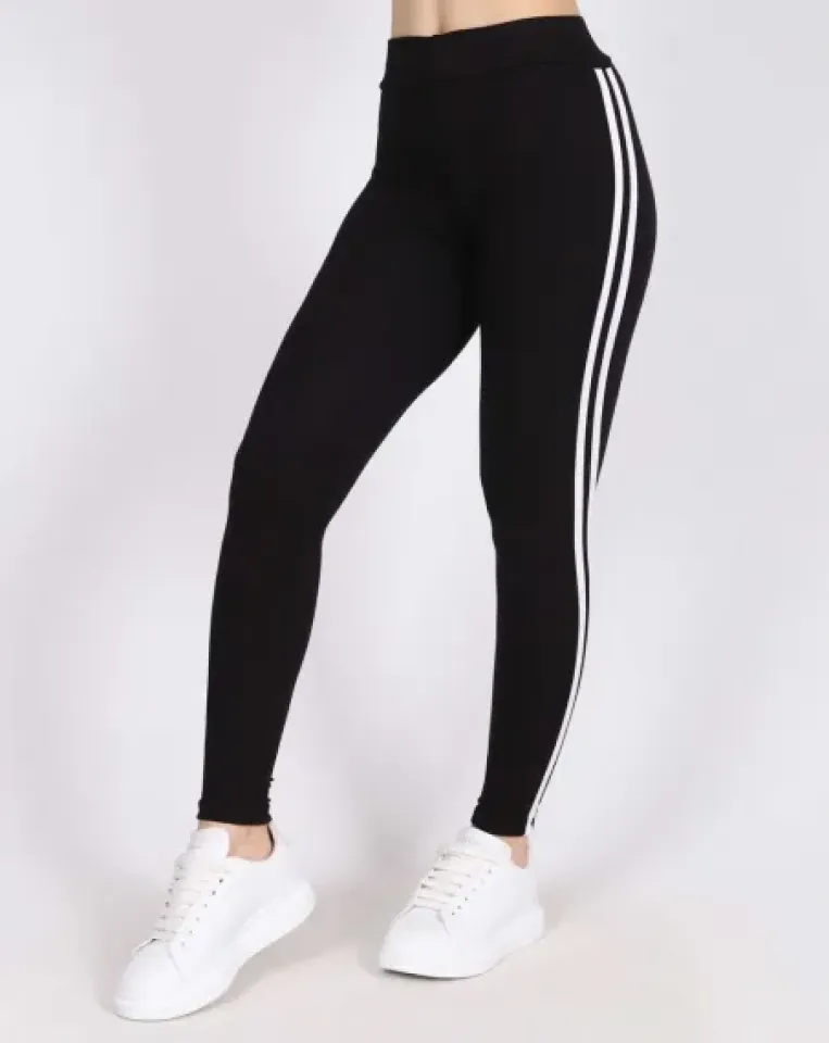 Colanți damă Negri cu dungi duble