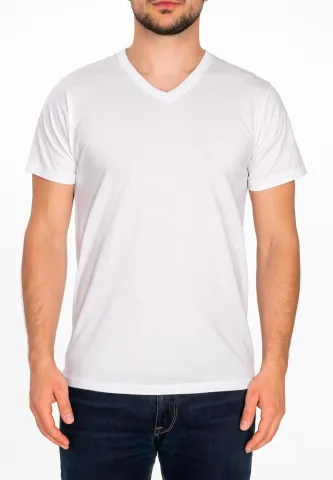 Tricou Barbati Basic ,Culoare Alb