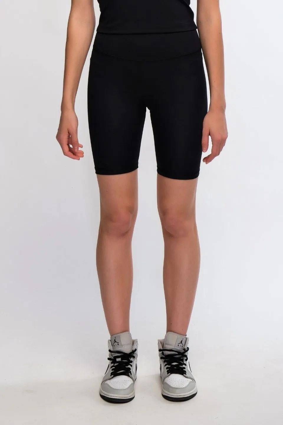 Colanți damă scurți și elastici cu talie înaltă, Negru - 6