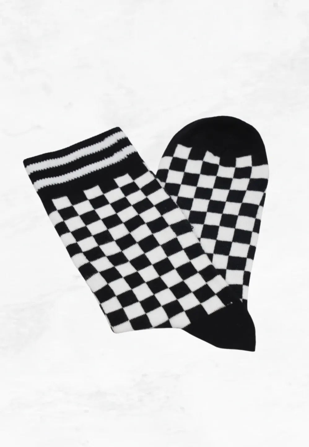 Șosete Bărbați Negre cu Carouri – Model Vesel, Fără Cusătură - 1