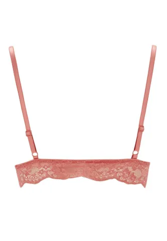 Sutien Bralette, coral, fără pushup hover