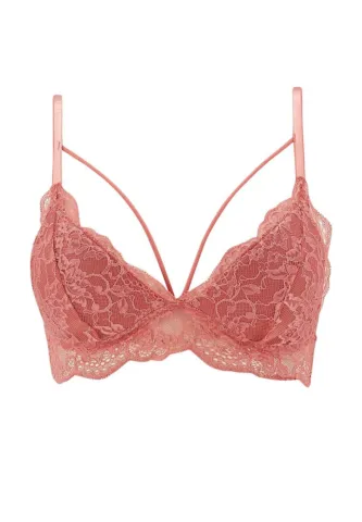 Sutien Bralette, coral, fără pushup